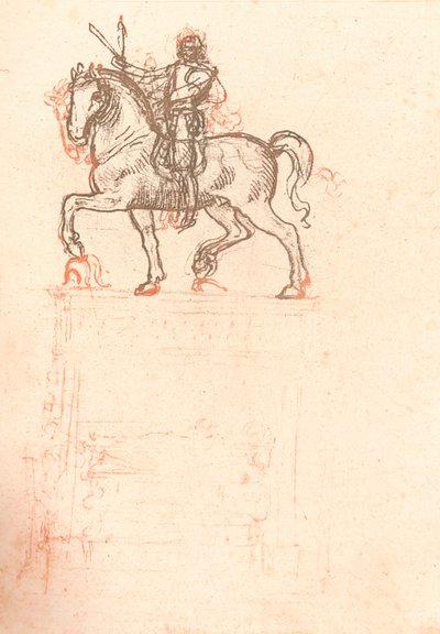 دراسة لنصب سفورزا ، c1482-c1499 1883 بواسطة ليوناردو دا فينشي