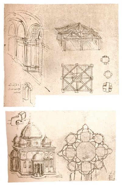 رسمان معماريان ، c1472-c1519 1883 بواسطة ليوناردو دا فينشي