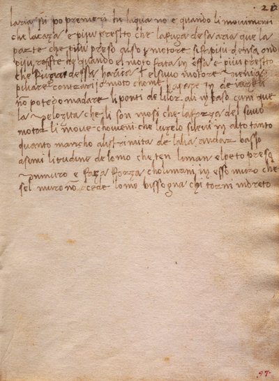 مقتطف غير موقع من The Codex Trivulzianus بواسطة ليوناردو دا فينشي