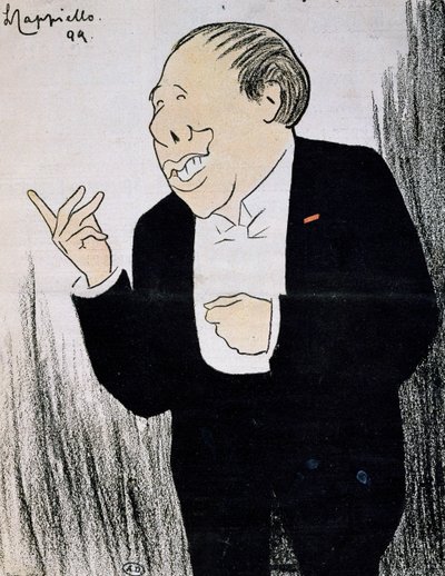 Actor Alexandre Coquelin, known as Coquelin Cadet (1848-1909) in caricature from 1899 by Leonetto Cappiello (1875-1942) بواسطة ليونيتو كابيلو