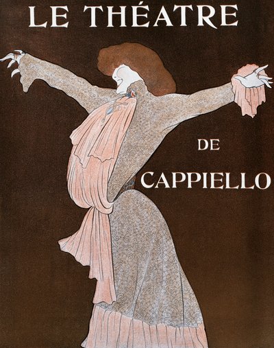 الممثلة سارة برنهارد (1844-1923) ، رسم بياني لليونيتو كابيلو (1875-1942) ، من المجلة الفرنسية Le Theatre ، أبريل 1903 بواسطة ليونيتو كابيلو