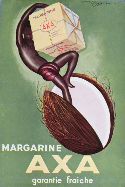 إعلان لمارغرين أكسا من مجلة L&39;Art Menager عام 1933 بواسطة ليونيتو كابيلو