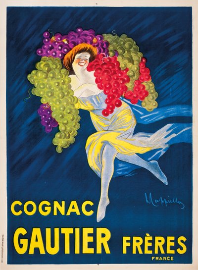 ملصق إعلاني لشركة Gautier Freres cognac ، 1907 بواسطة ليونيتو كابيلو