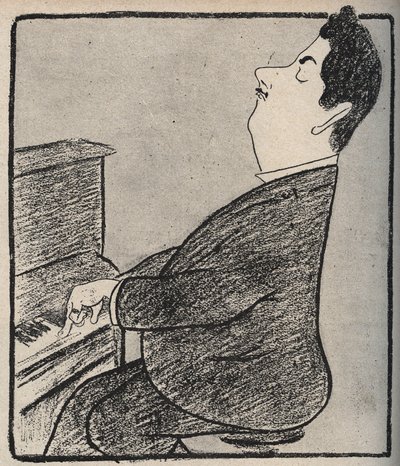 صورة لجياكومو بوتشيني (1858-1924) ، الملحن الإيطالي. كارتون ليونيتو كابيلو - 1898 بواسطة ليونيتو كابيلو