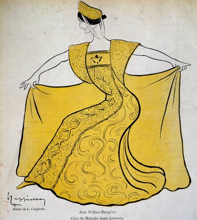 The dancer Cleo in the ballet pantomime Lorenza at the Folies Bergere بواسطة ليونيتو كابيلو