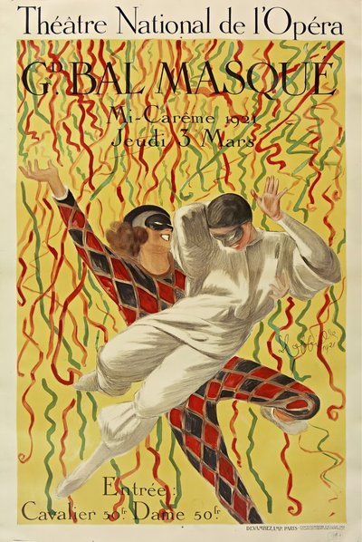 مسرح الأوبرا الوطني ، Grand Mid-Carême Ball ، 1921. بواسطة ليونيتو كابيلو
