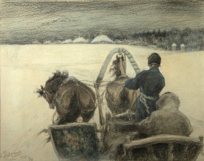 على طريق ياسنايا بوليانا 1903 بواسطة ليونيد أوسيبوفيتش باسترناك