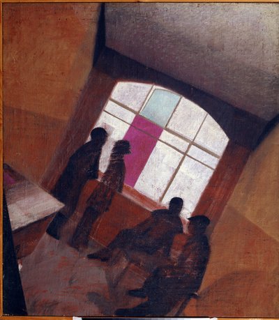 ""صور ظلية في غرفة"" لوحة لليونيد تيرينتيفيتش تشوباتوف (تشوبياتوف) (1890-1941) حوالي عام 1920 مجموعة خاصة بواسطة ليونيد تيرينتليفيتش تشوباتوف