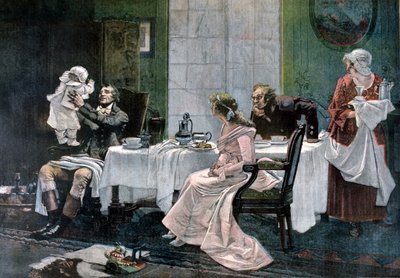 غداء كميل ديسمولينز ، 1892 بواسطة ليوبولد فلامنج