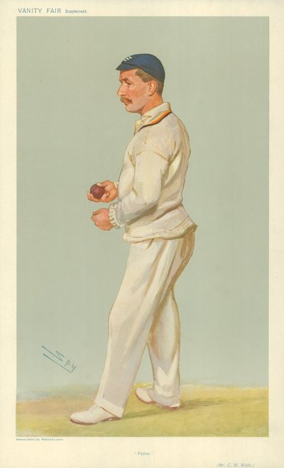 السيد CM Wells ، الأب ، 10 يوليو 1907 ، كارتون Vanity Fair بواسطة ليزلي ماثيو وارد