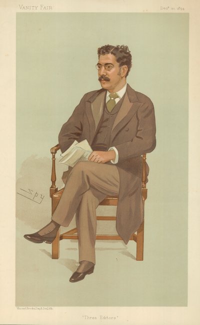 السيد كليمنت كينغ شورتر ، ثلاثة محررين ، 10 ديسمبر 1894 ، فانيتي فير كارتون بواسطة ليزلي ماثيو وارد