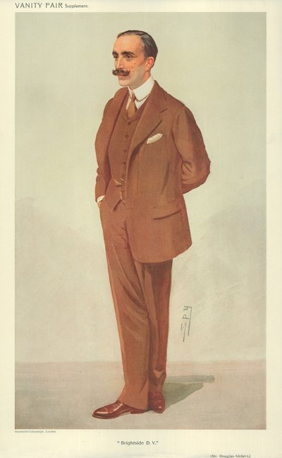 السيد دوغلاس فيكرز ، Brightside DV ، 30 ديسمبر 1909 ، فانيتي فير كارتون بواسطة ليزلي ماثيو وارد