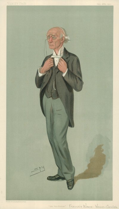 السيد FW Warre-Cornish ، نائب وكيل إيتون ، نائب وكيل الجامعة ، 26 سبتمبر 1901 ، فانيتي فير كارتون بواسطة ليزلي ماثيو وارد