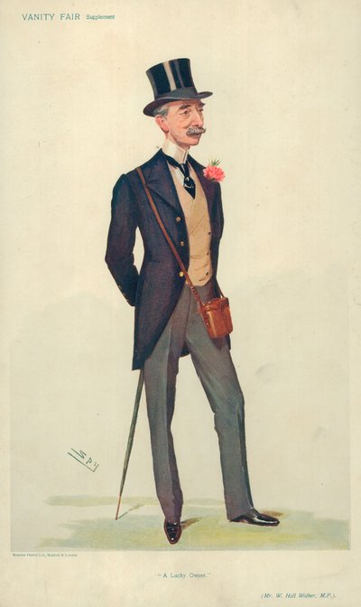 السيد W Hall Walker MP ، مالك محظوظ ، 21 يونيو 1906 ، كارتون Vanity Fair بواسطة ليزلي ماثيو وارد