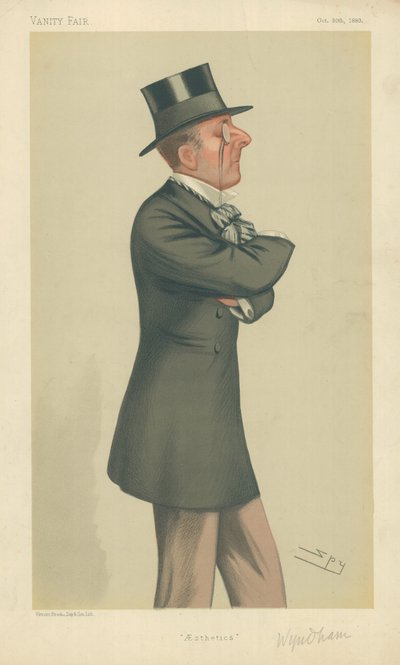 The Hon Percy Scawen Wyndham ، علم الجمال ، 30 أكتوبر 1880 ، فانيتي فير كارتون بواسطة ليزلي ماثيو وارد