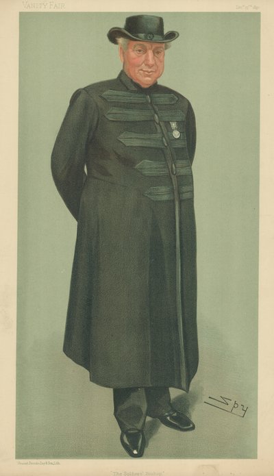 القس آرثر روبينز ، أسقف الجنود ، 23 ديسمبر 1897 ، كارتون فانيتي فير بواسطة ليزلي ماثيو وارد