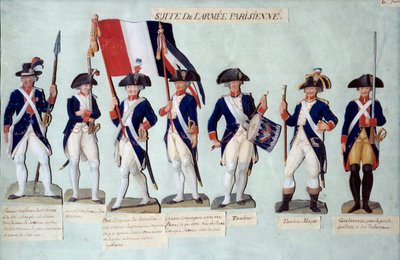 الجيش الباريسي في ظل الثورة الفرنسية Gouache des freres Lesueur (القرن الثامن عشر) بواسطة الإخوة ليسويور