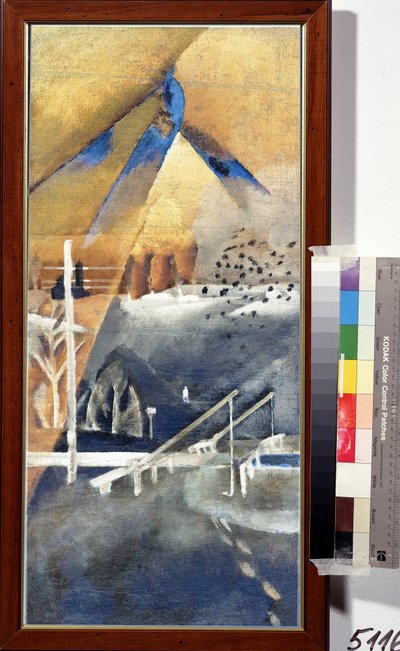 "المناظر الطبيعية الشتوية" لوحة ليف الكسندروفيتش بروني (1894-1948) مجموعة خاصة 1918 بواسطة ليف أليكساندروفيتش بروني