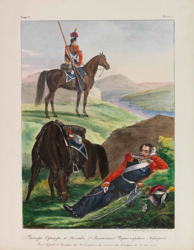 ضابط في زي سرب القوزاق في البحر الأسود بالجيش الإمبراطوري الروسي ، 1837-1839. بواسطة ليف الكسندروفيتش بيلوسوف