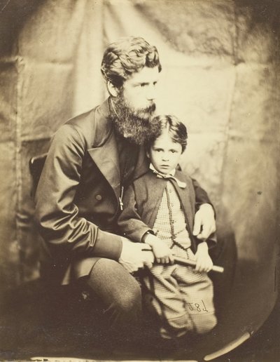 القس جيمس لانجتون كلارك وابنه تشارلز روبن 1864. بواسطة لويس كارول