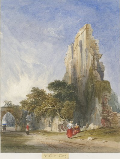دير كروكسدن: الرسم بالألوان المائية ، و [1830-1840] (رسم) بواسطة لويس جون وود