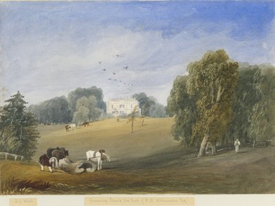 مصرف Greenway Bank - Hall: لوحة ألوان مائية ، بدون تاريخ [c 1840] بواسطة لويس جون وود
