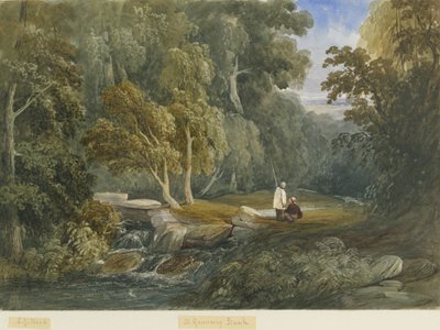 بنك جرينواي: رسم بالألوان المائية ، بدون تاريخ [c1830-1840] بواسطة لويس جون وود