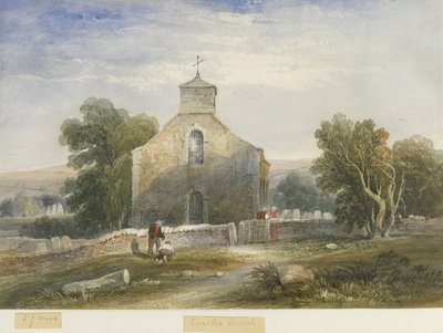 كنيسة ونكوت: رسم بالألوان المائية ، بدون تاريخ [c1830-1840] بواسطة لويس جون وود