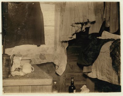ركن كوخ يستخدمه الملتقطون في Bog Theodore Budd&39;s Bog ، Turkeytown ، بالقرب من Pemberton ، نيو جيرسي ، 1910 بواسطة لويس ويكس هاين