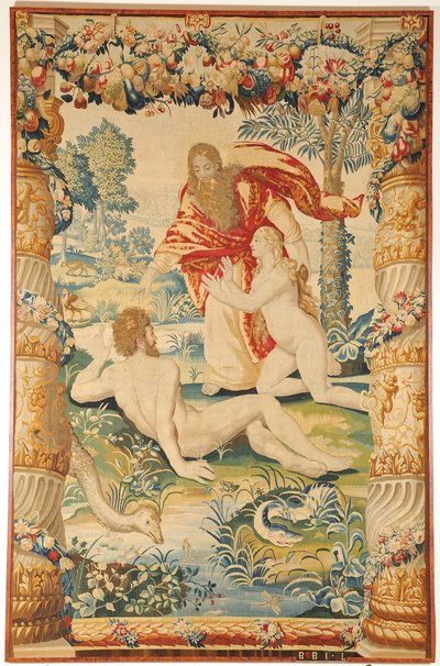 آدم وحواء نسيج ، ج. 1650-1660 بواسطة ورشة لينير