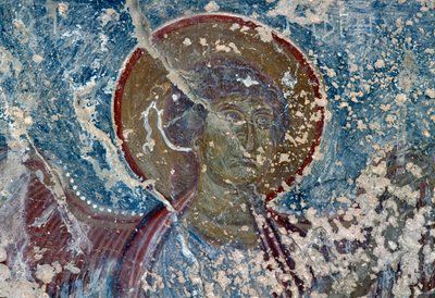 Angel, fresco in church of Panagia, Rodovani, Crete, Greece (photo) بواسطة غير معروف غير معروف