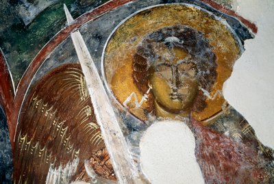 Archangel Michael, fresco in a Byzantine church in the ruins of Geraki castle بواسطة غير معروف غير معروف