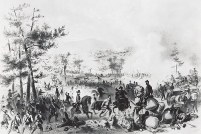 Battle of Gettysburg, victory for Union forces led by George Gordon Meade and defeat of General Robert Edward Lee, July 1-3 بواسطة غير معروف غير معروف