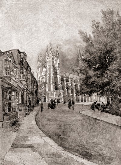 Canterbury Cathedral, from Christchurch Gateway, from The Century Magazine, published 1887 (engraving) بواسطة غير معروف غير معروف