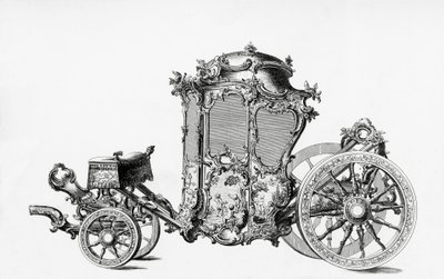 Design for rococo carriage, engraving بواسطة غير معروف غير معروف