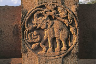 Elephant, relief on Stupa No 2, Sanchi (UNESCO World Heritage List بواسطة غير معروف غير معروف
