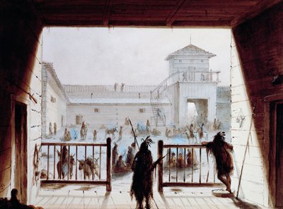 Fort Laramie, by Alfred Jacob Miller (1810-1874), watercolor, USA بواسطة غير معروف غير معروف