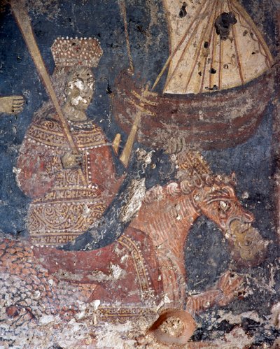 Fresco in church in Deliana, Crete, Greece (photo) بواسطة غير معروف غير معروف