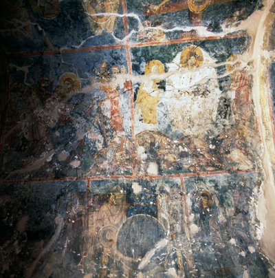 Frescoes on ceiling of monastery of Agios Georgios, Diavaide, Crete, Greece (photo) بواسطة غير معروف غير معروف