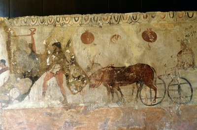 Journey to Underworld, fresco from Necropolis in Andriuolo-Laghetto in Paestum, Campania, Italy, Ancient Greek civilization, Magna Graecia, 4th century BC (photo) بواسطة غير معروف غير معروف