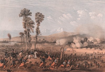 King Vittorio Emanuele II leading troops during battle of Palestro, Lombardy بواسطة غير معروف غير معروف