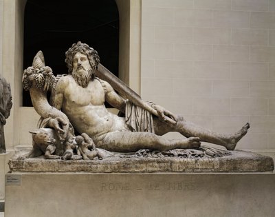 Marble statue representing Tiber River, Temple of Isis and Serapis, From Rome بواسطة غير معروف غير معروف