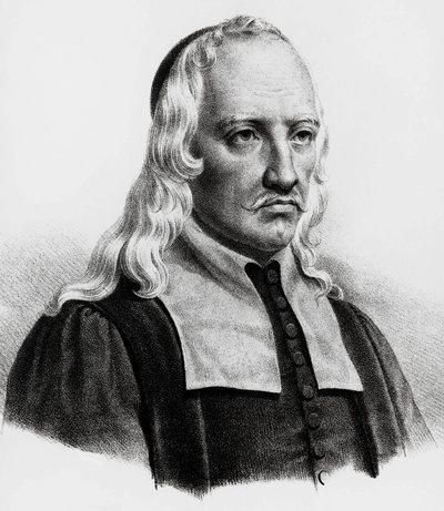 Portrait of Giovanni Alfonso Borelli (1608-1679), Italian mathematician, astronomer, philosopher, physiologist, engraving بواسطة غير معروف غير معروف