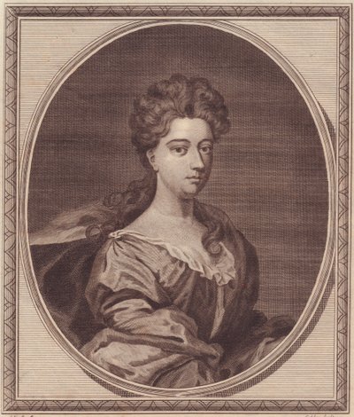 Portrait of Greville Doddington, Duchess of Manchester (1672-1720), copper engraving by John Goldar (1729-1795) from painting by G Kneller بواسطة غير معروف غير معروف