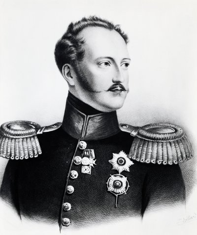 Portrait of Nicholas I Romanov (1796-1855), Tsar of Russia from 1825 to 1855, engraving بواسطة غير معروف غير معروف