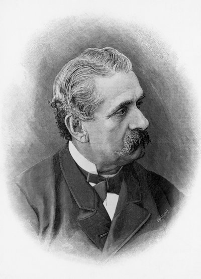 Portrait of Paolo Ferrari (1822-1889), Italian playwright and writer, engraving بواسطة غير معروف غير معروف