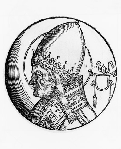 Portrait of Saint Boniface IV (died 615), 67th Pope of Catholic Church from 608, engraving بواسطة غير معروف غير معروف