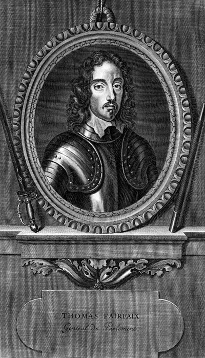 Portrait of Thomas Fairfax, 3rd Lord Fairfax of Cameron (1612-1671), English general and Parliamentary commander-in-chief during English Civil War, engraving بواسطة غير معروف غير معروف
