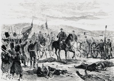 Prince Carol of Romania inspecting the troops after the fourth battle of Pleven, Russian-Turkish war بواسطة غير معروف غير معروف