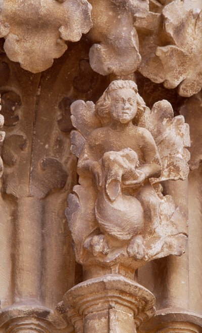 Spain, Navarre, Ujue, Church of Santa Maria, Architectural detail بواسطة غير معروف غير معروف